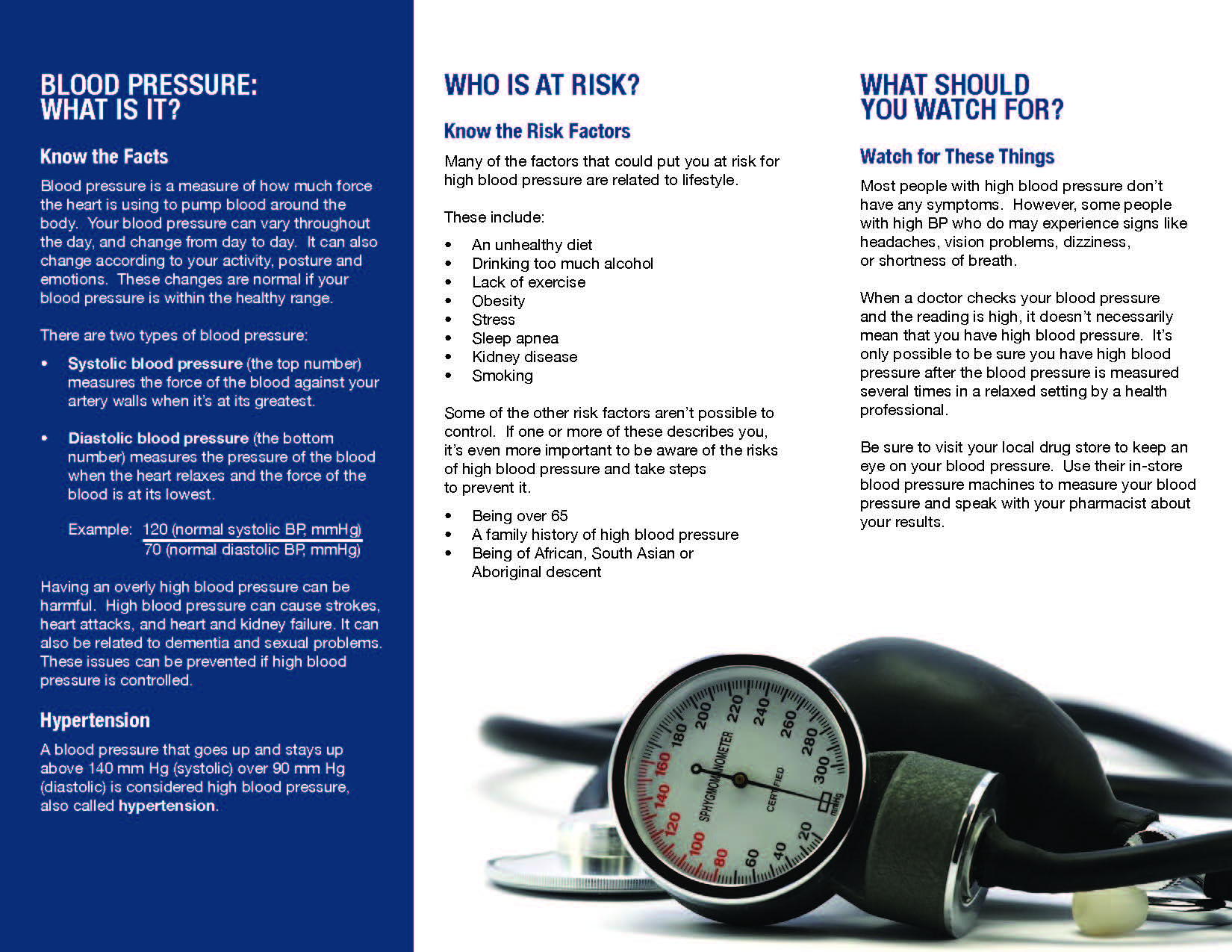 Blood Pressure, brochure