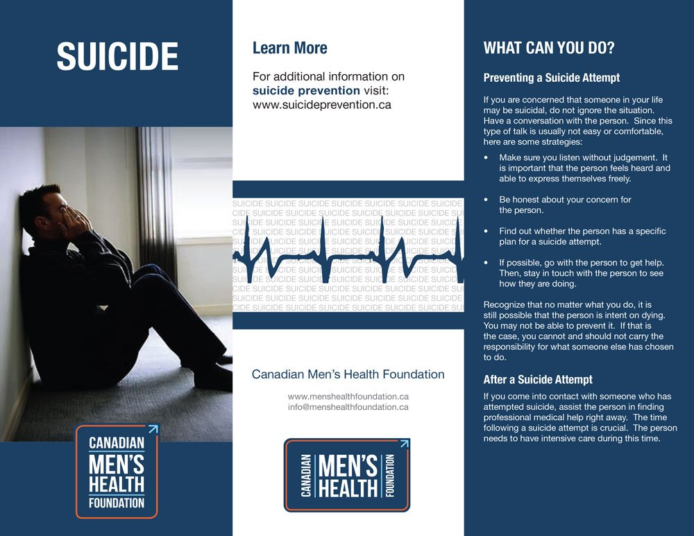 CMHF Suicide Prevention brochure, page 1