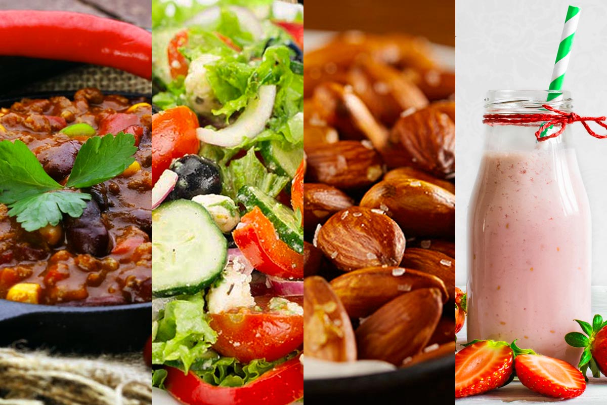 collage of food to prepare on sunday