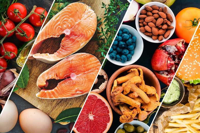 some delicious and healthy foods alongside not so healthy ones!