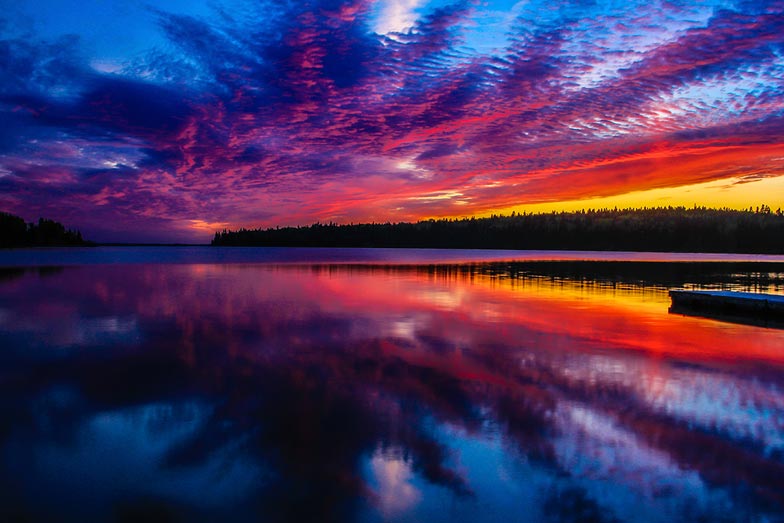 Riding Mountain at sunset