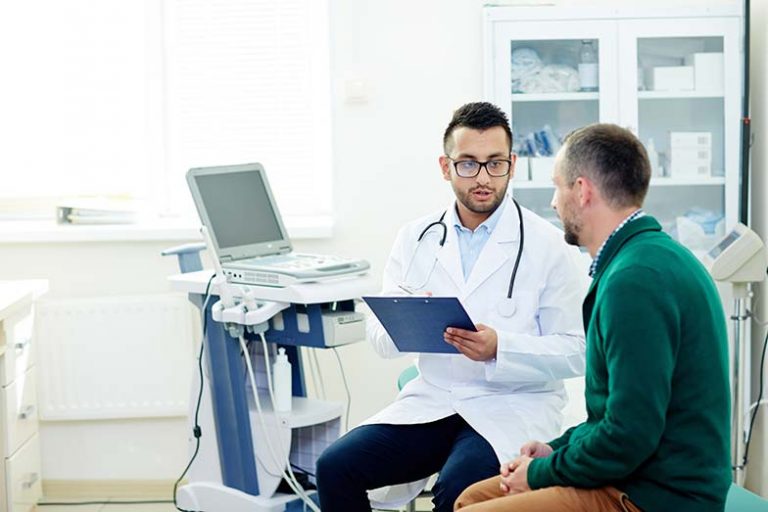 Man getting a medical checkup