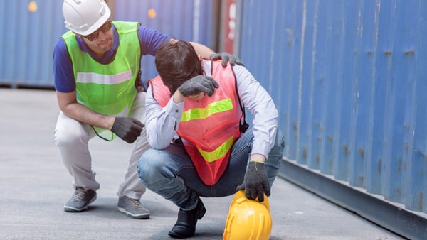 Man struggling at work