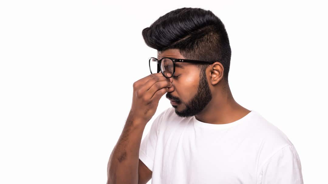 Stressed South Asian Man