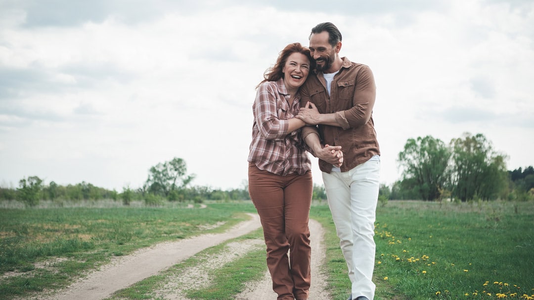 Happy Man with Happy Partner