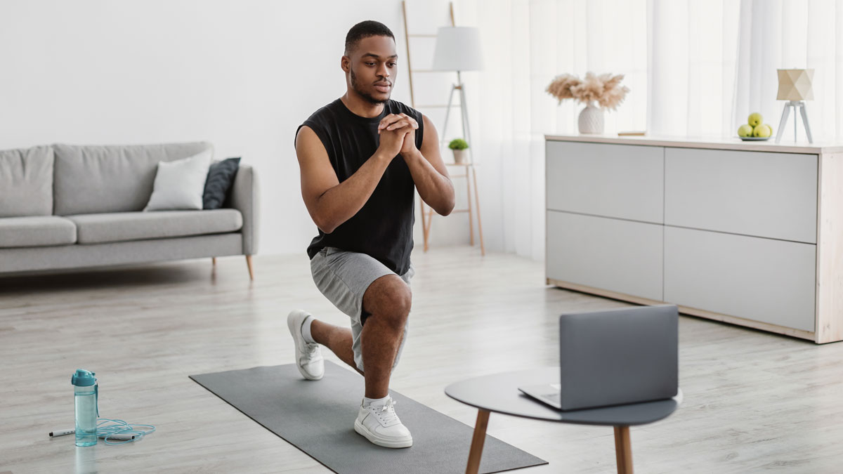 Man working out in the morning