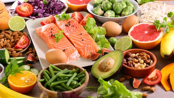 Healthy fruits and vegetables